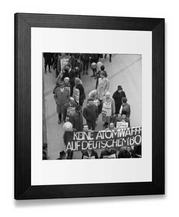 Framed Print : The Easter march of the opponents of nuclear weapons