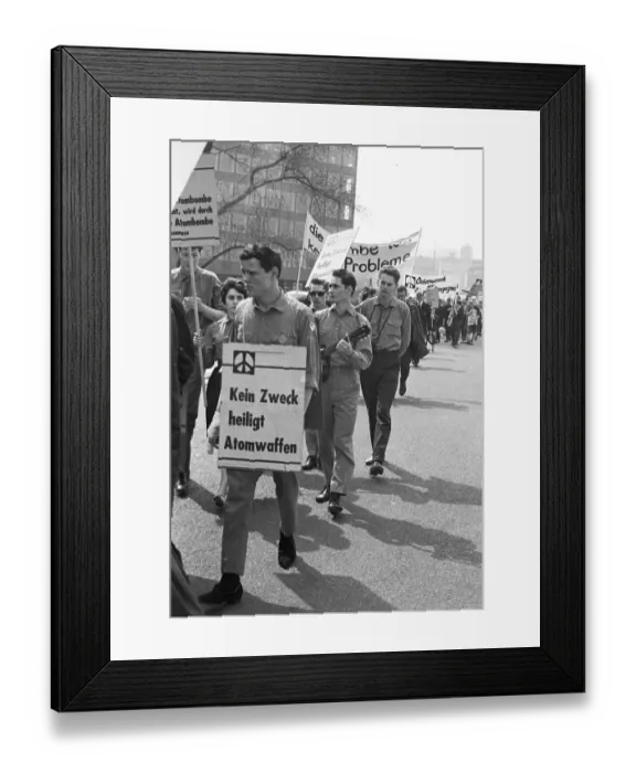 Framed Print : The 1962 Easter march, here the Easter march Ruhr 62 on 21 Framed Print : The 1962 Easter march, here the Easter march Ruhr 62 on 21