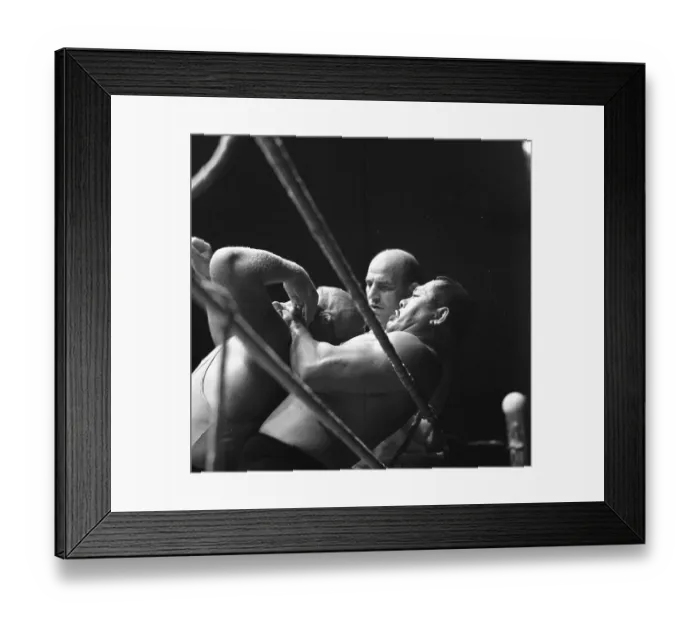 Framed Print : Fight of the catchers during a fight in 1966 in the Ruhr area Framed Print : Fight of the catchers during a fight in 1966 in the Ruhr area