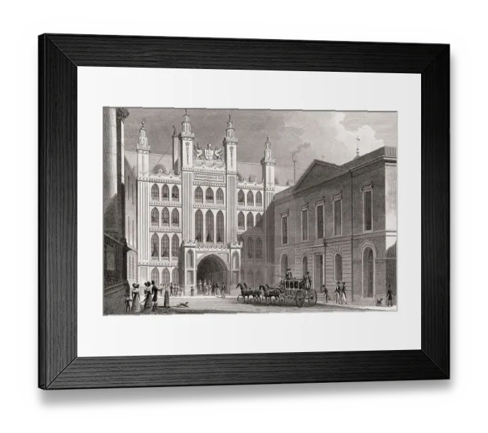 Framed Print : Guildhall, London, illustration by Th Framed Print : Guildhall, London, illustration by Th