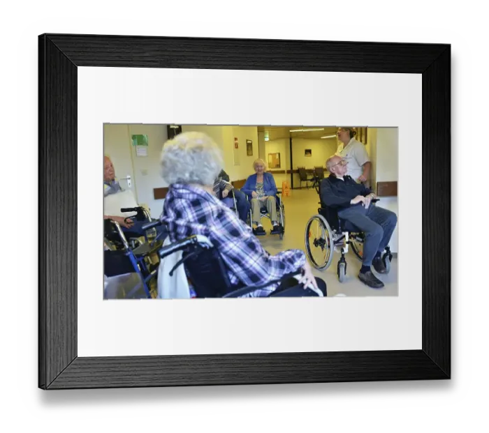 Framed Print : Exemplary care in old people's homes Framed Print : Exemplary care in old people's homes