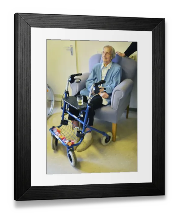 Framed Print : Exemplary care in old people's homes
