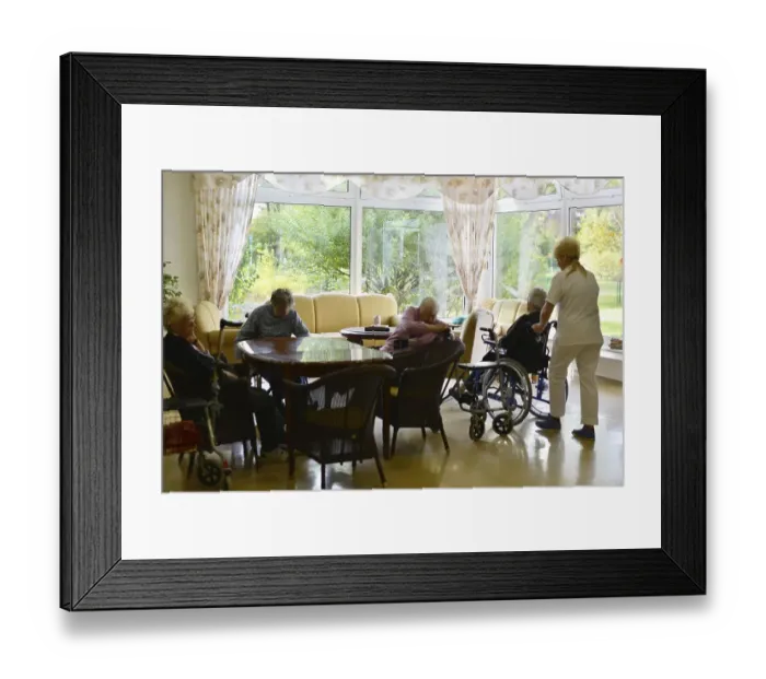 Framed Print : Exemplary care in old people's homes Framed Print : Exemplary care in old people's homes