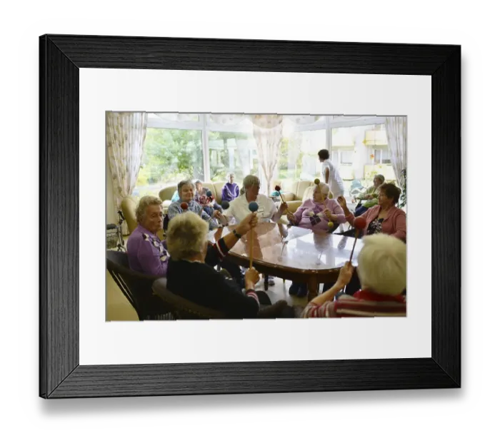 Framed Print : Exemplary care in old people's homes