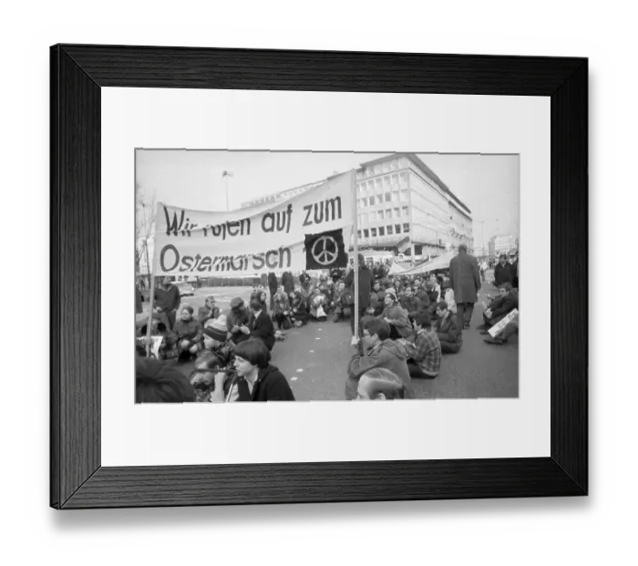 Framed Print : The Easter March 1969, here in Essen on 5 Framed Print : The Easter March 1969, here in Essen on 5