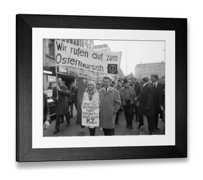 Framed Print : The Easter March 1969, here in Essen on 5 Framed Print : The Easter March 1969, here in Essen on 5