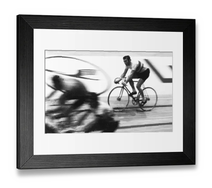 Framed Print : The 6-day race of the professional cyclists