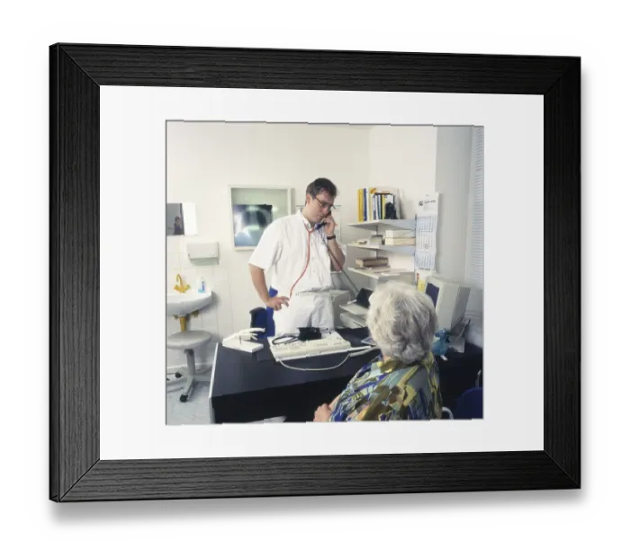 Framed Print : This general practitioner, seen here on 26 Framed Print : This general practitioner, seen here on 26