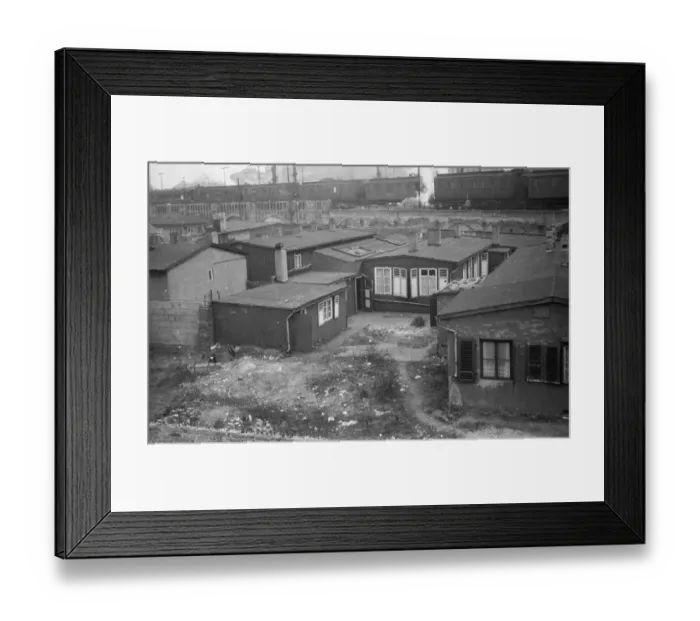 Framed Print : In 1954, there were still numerous precarious flats in barracks