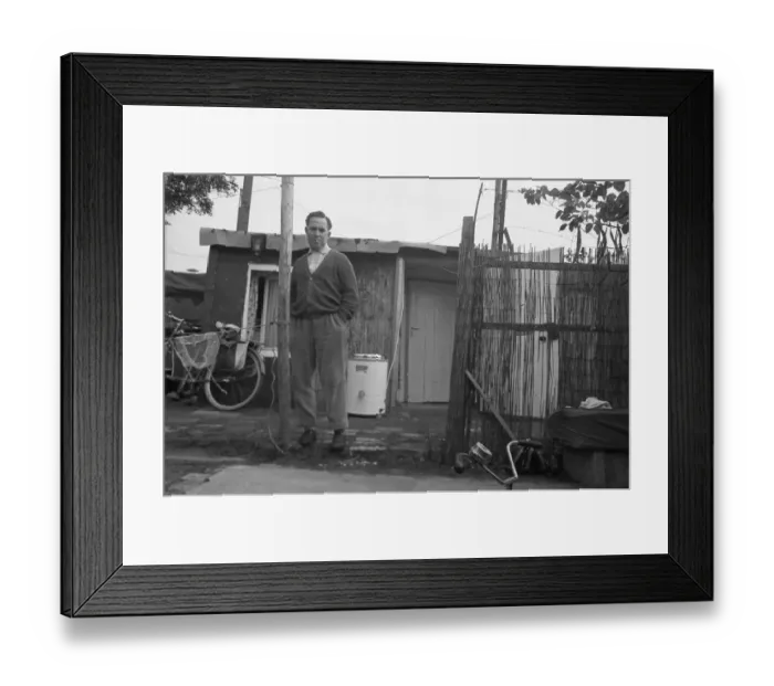 Framed Print : In 1954, there were still numerous precarious flats in barracks