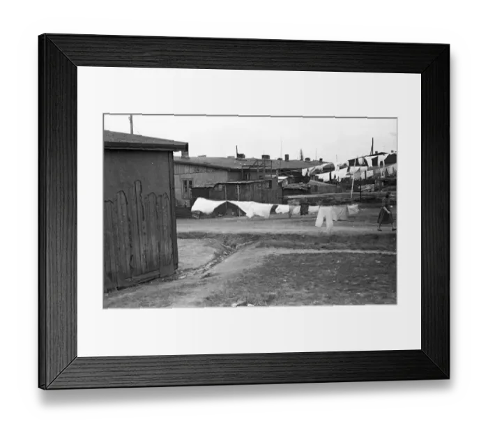 Framed Print : In 1954, there were still numerous precarious flats in barracks Framed Print : In 1954, there were still numerous precarious flats in barracks