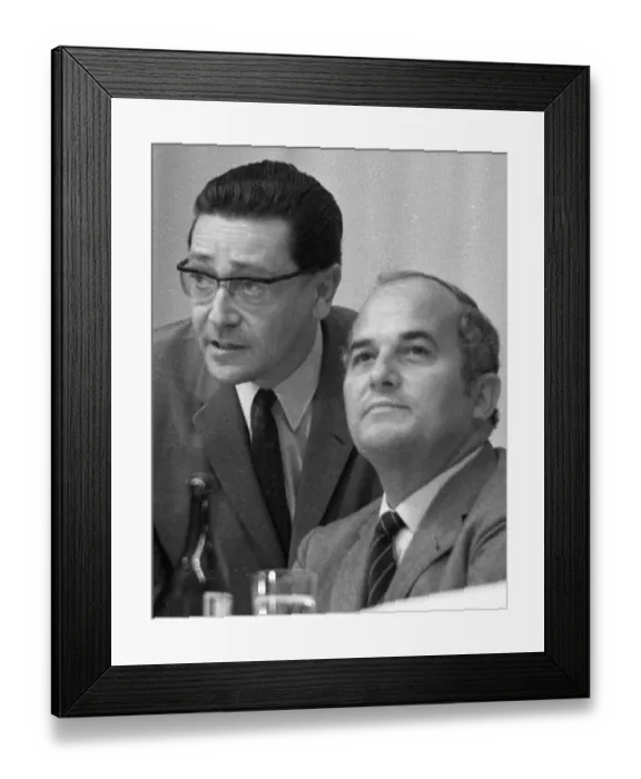 Framed Print : With the slogan Safe into the 70s