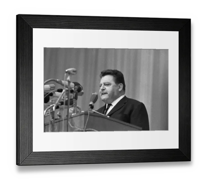 Framed Print : With the slogan Safe into the 70s Framed Print : With the slogan Safe into the 70s