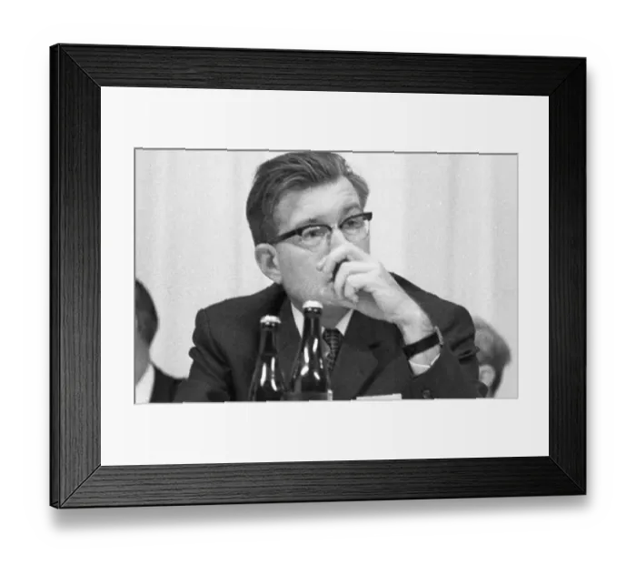 Framed Print : With the slogan Safe into the 70s