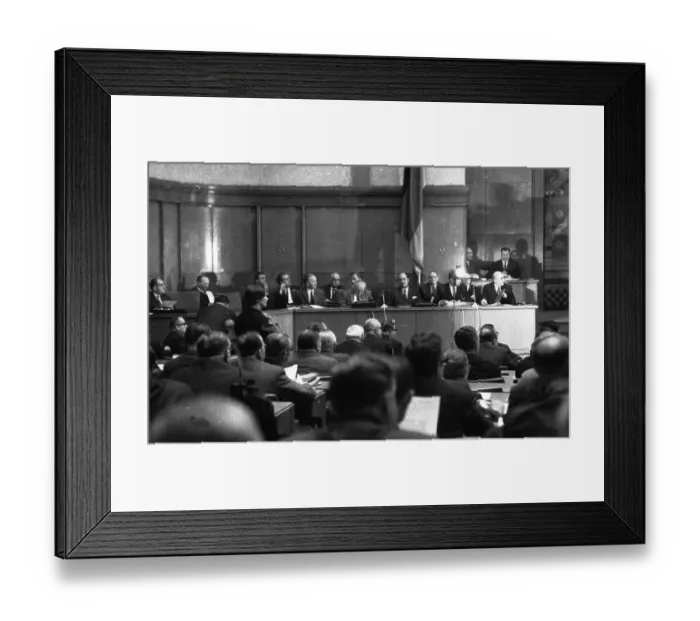 Framed Print : Session of the North Rhine-Westphalian Parliament in 1965 in Duesseldorf Framed Print : Session of the North Rhine-Westphalian Parliament in 1965 in Duesseldorf