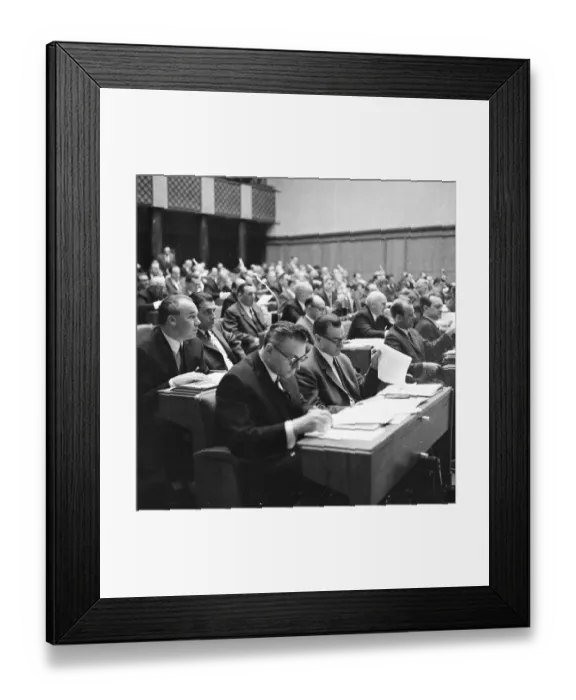 Framed Print : Session of the North Rhine-Westphalian Parliament in 1965 in Duesseldorf Framed Print : Session of the North Rhine-Westphalian Parliament in 1965 in Duesseldorf