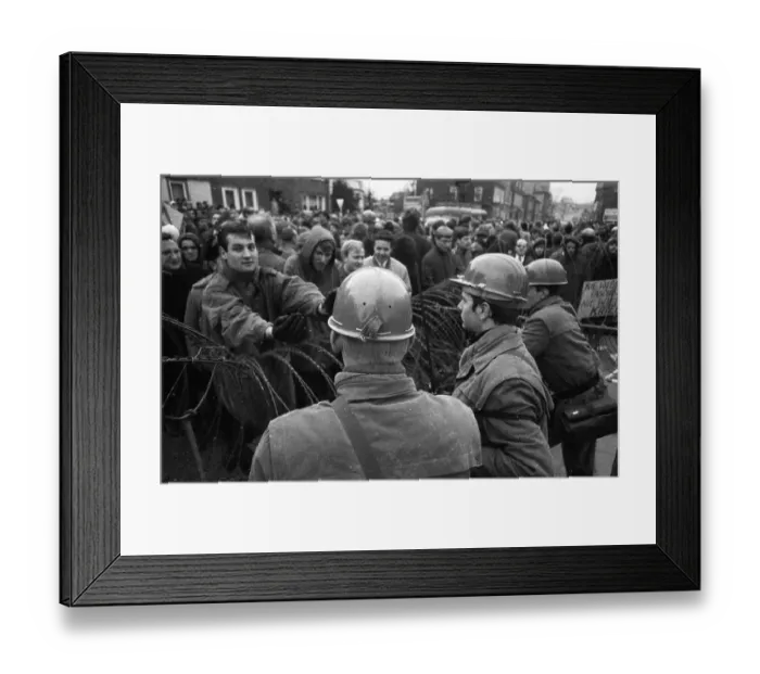 Framed Print : Several hundred demonstrators, among them many young people Framed Print : Several hundred demonstrators, among them many young people