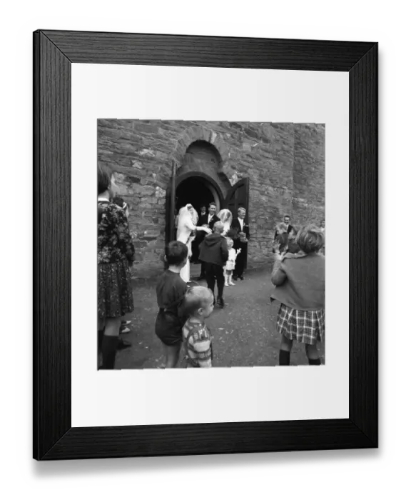 Framed Print : Bridal couples and weddings in 1966 in Sauerland