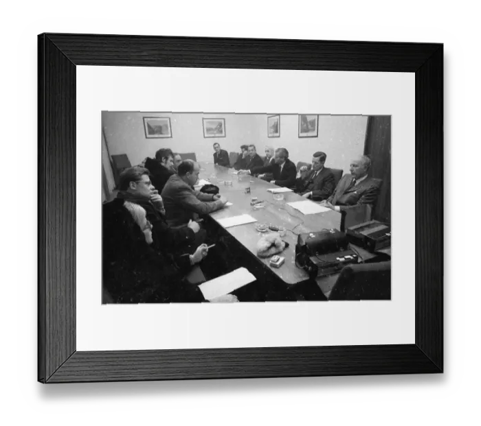 Framed Print : Representatives of the DKP-affiliated SDAJ (Socialist German Workers Youth)