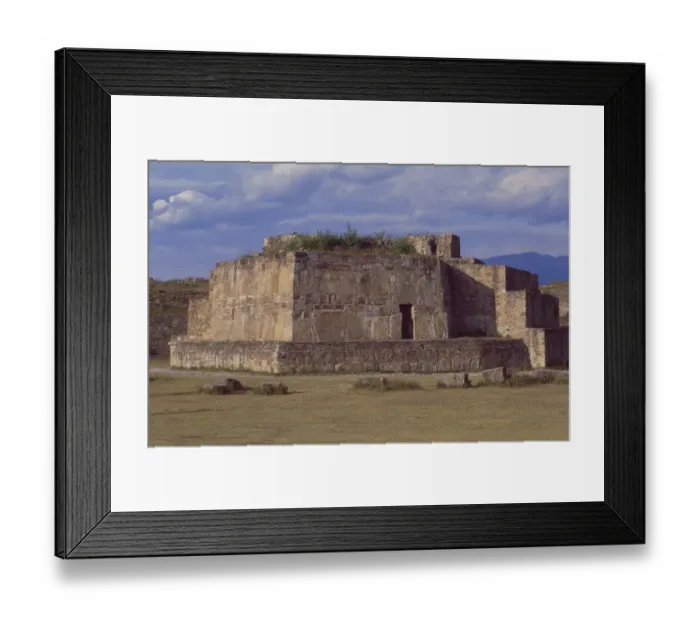 Framed Print : Mexico: The observatory in the temple ruins of Monte Alban in the state of Oaxaca