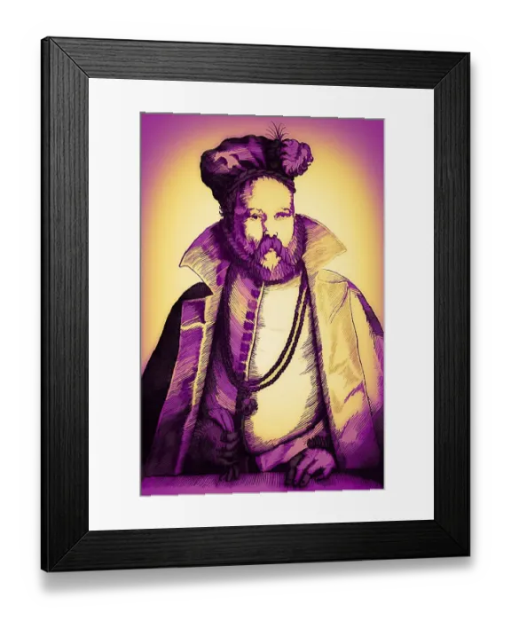 Framed Print : Tycho Brahe, 1546 - 1601, Danish astronomer and writer
