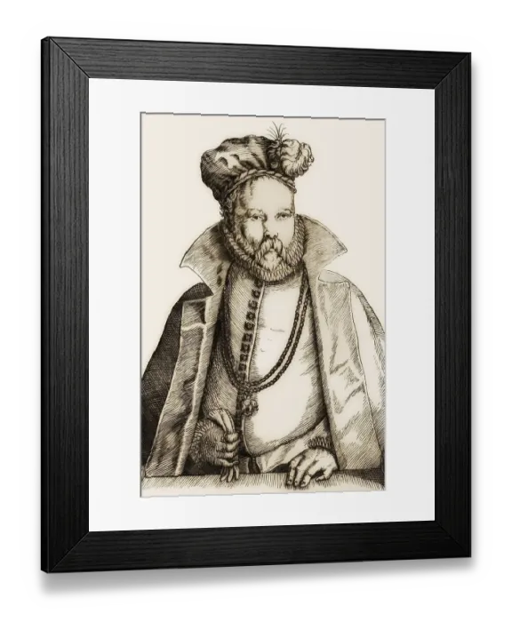 Framed Print : Tycho Brahe, 1546 - 1601, Danish astronomer and writer