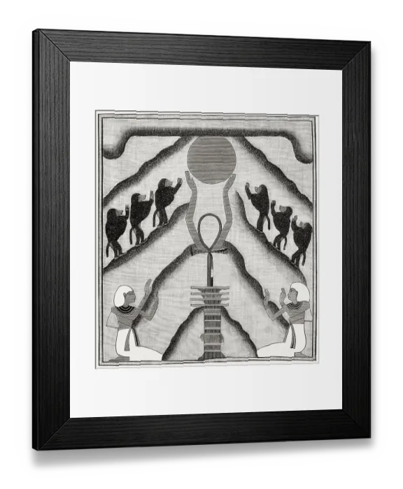 Framed Print : Ancient Egyptian sun worship