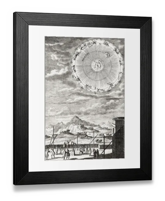 Framed Print : Astronomical observation, 18th century