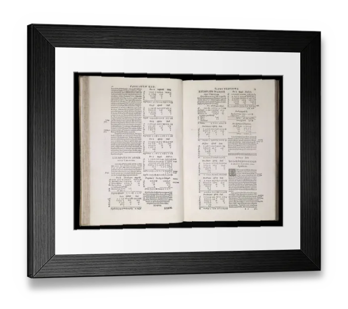 Framed Print : Tabvlae Rudolphinae, Rudolphine Tables