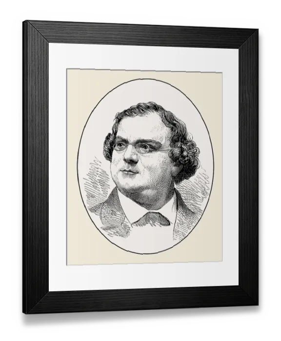Framed Print : Charles Monselet, 1825-1888, a French journalist Framed Print : Charles Monselet, 1825-1888, a French journalist