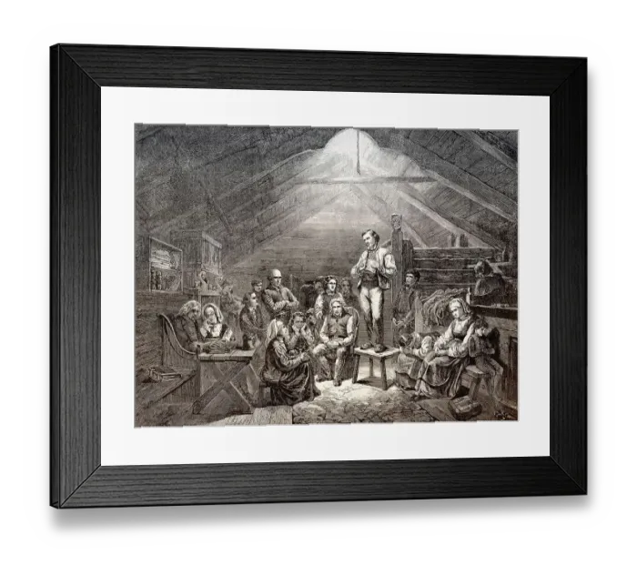 Framed Print : Meeting with Hans Nielsen Hauge