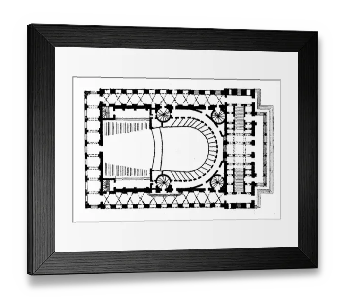 Framed Print : Ground plan of the Theatre de l'Odeon Framed Print : Ground plan of the Theatre de l'Odeon