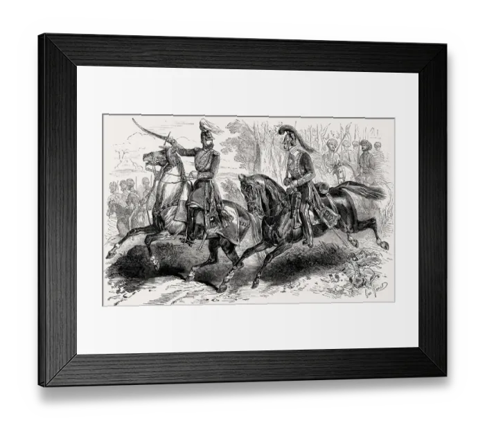 Framed Print : Military types of the Indian army, 19th century