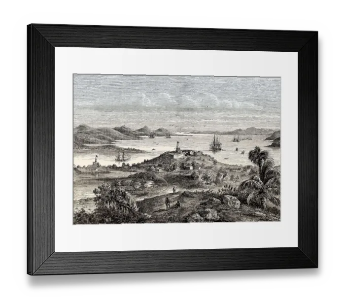 Framed Print : Historic view of Noumea, New Caledonia