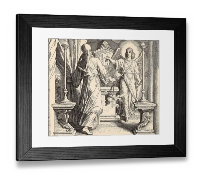 Framed Print : The Angel Gabriel Appears to Zechariah Framed Print : The Angel Gabriel Appears to Zechariah