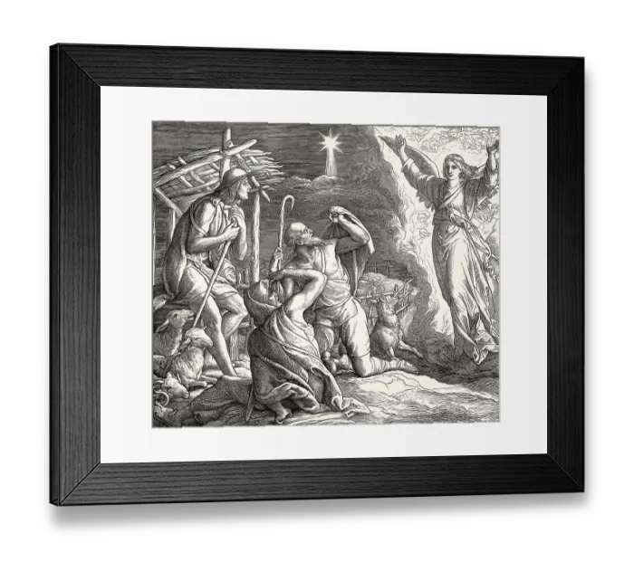 Framed Print : The annunciation to the shepherds Framed Print : The annunciation to the shepherds