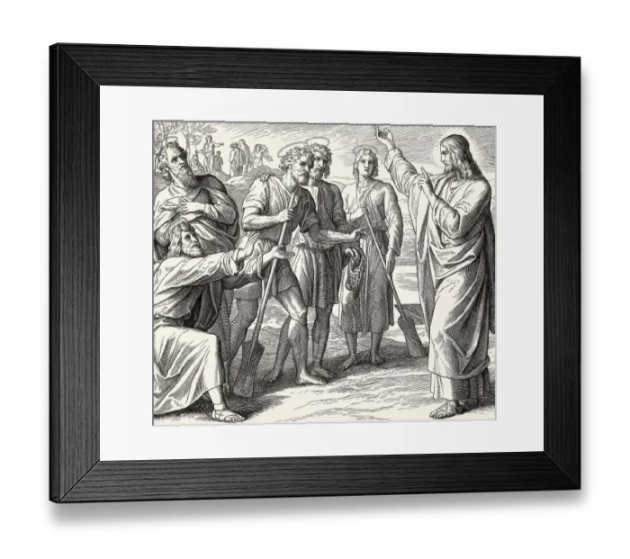Framed Print : The calling of the disciples, New Testament Framed Print : The calling of the disciples, New Testament