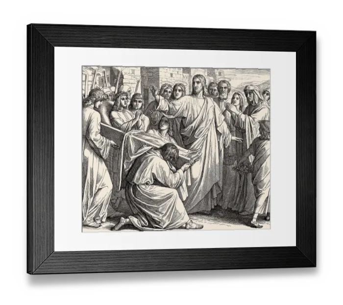 Framed Print : The raising of the son of the widow of Nain Framed Print : The raising of the son of the widow of Nain