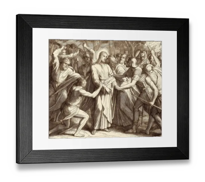 Framed Print : Arrest of Jesus, New Testament
