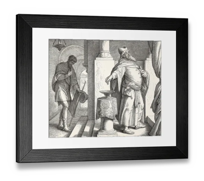 Framed Print : The parable of the Pharisee and the Publican Framed Print : The parable of the Pharisee and the Publican