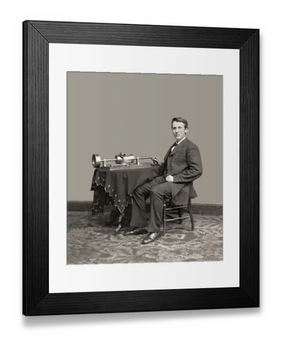 Framed Print : Thomas Alva Edison, 1847, 1931
