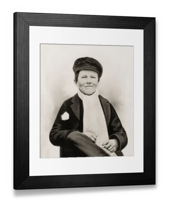 Framed Print : Portrait of Thomas Alva Edison at age of 14 years