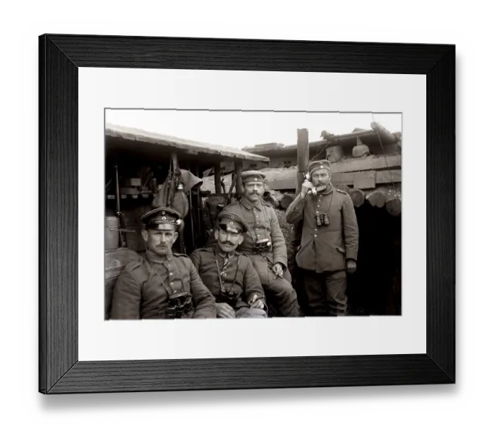 Framed Print : Four German officers at the command post Framed Print : Four German officers at the command post