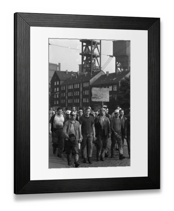 Framed Print : The miners strike in Sept