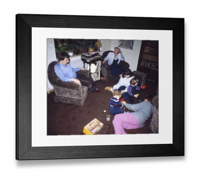 Framed Print : Children ca. 1983. Parents, Iserlohn