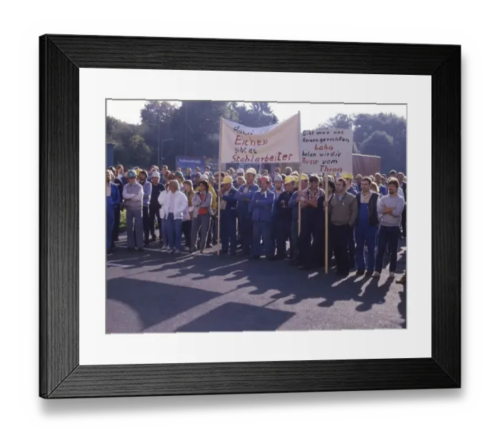 Framed Print : Siegen. IG Metall rally for the preservation of the steel location Framed Print : Siegen. IG Metall rally for the preservation of the steel location