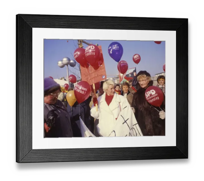 Framed Print : Here on 7 March 1987 for equality