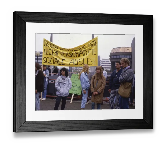 Framed Print : Dortmund. Pupil protest on the Abi reform on 12