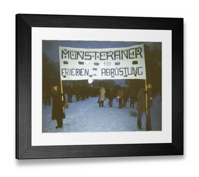 Framed Print : Muenster. Peace movement. 11. 12. 81