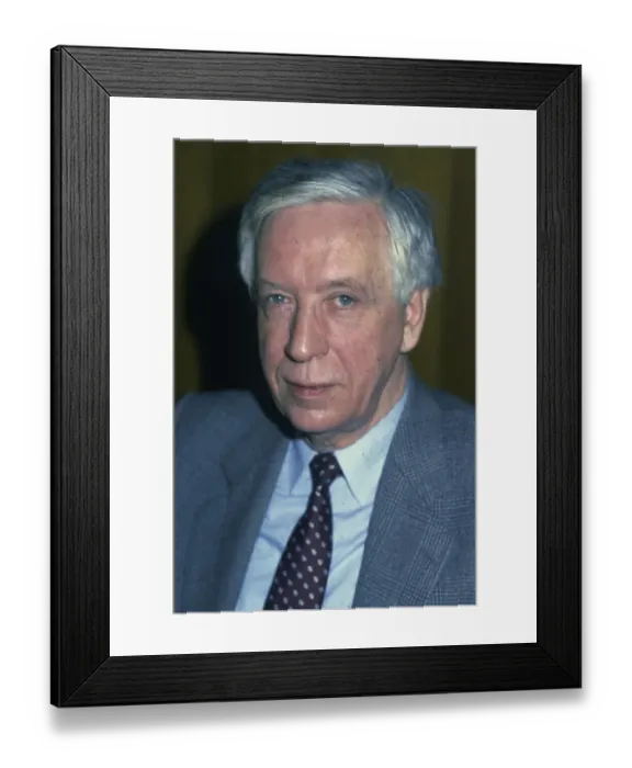 Framed Print : Duesseldorf. Guenter Volkmar (President of the HBV trade union) ca